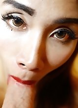 24 year old Thai ladyboy loves sucking and fucking tourists cock and balls