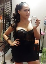 Candids and Selfies of Exotic shemales getting ready for a party